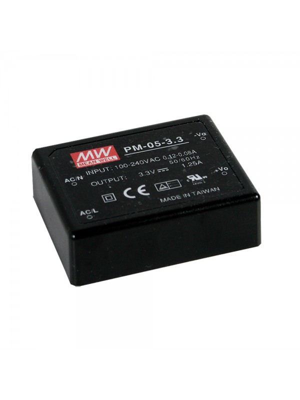 PM-05-3.3 Moduł AC/DC 5W 3.3V 1.25A PM-05-3.3 Moduł AC/DC 5W 3.3V 1.25A