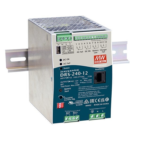 DRS-240-24CAN Zasilacz buforowy 240W 24V 10A