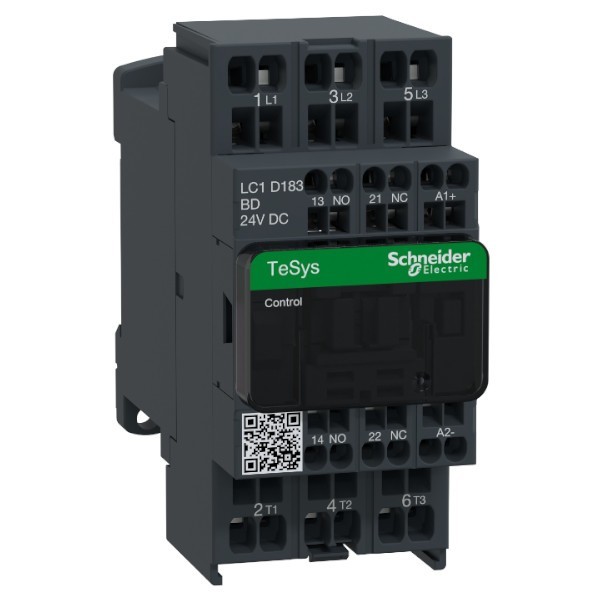 LC1D183BD Stycznik mocy TeSys D AC3 18A 3P 1 NO+NC