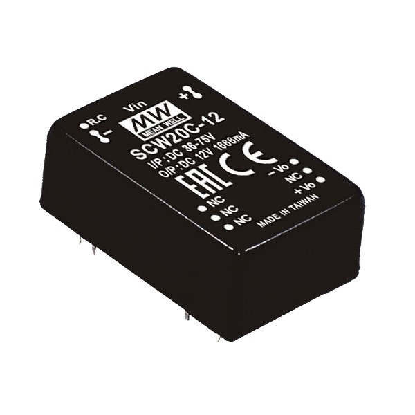 SCW20A-12 Moduł DC/DC 20W 9~18V/ 12V 1.67A