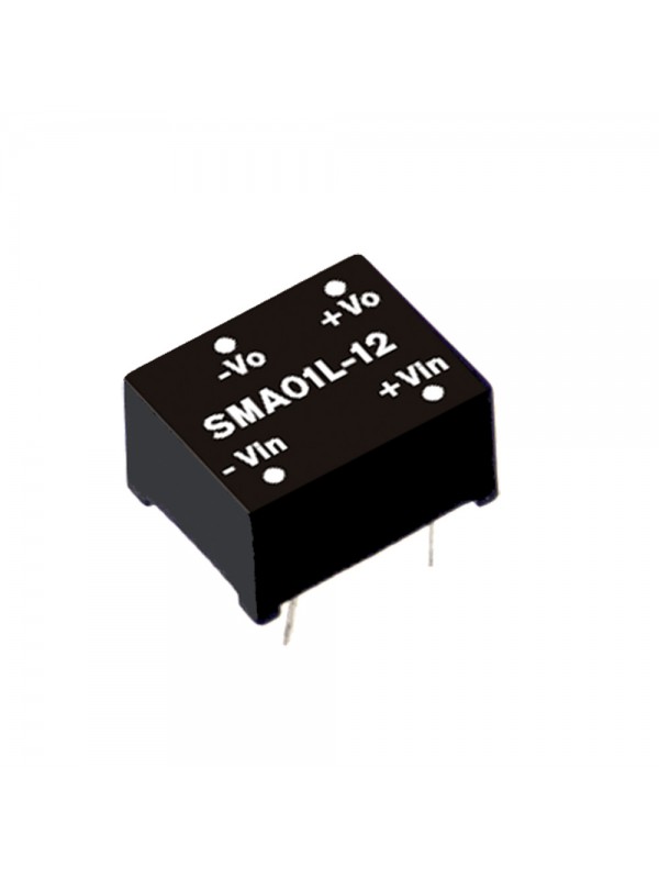 SMA01N-12 Moduł DC/DC 1W 24V±10%/ 12V 0.084A