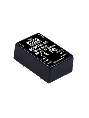 SCW03A-15 Moduł DC/DC 3W 9~18V/ 15V 0.2A