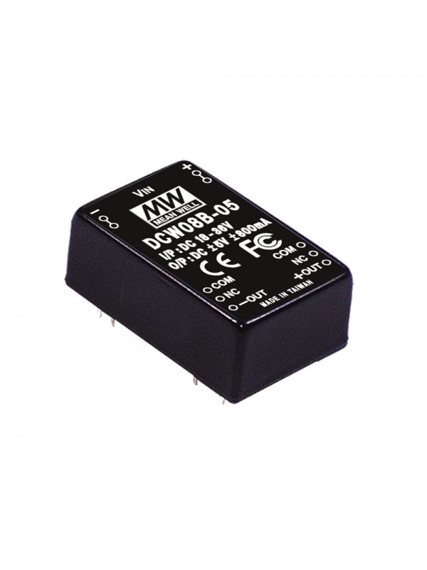 DCW08B-05 Moduł DC/DC 8W 18~36V/ ±5V ±0.8A