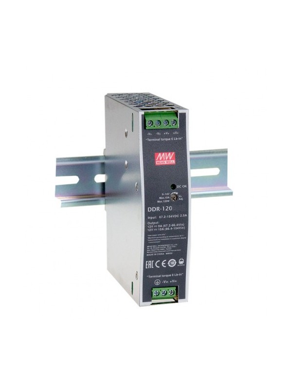 DDR-120C-24 przetwornica DC/DC na szynę DIN z normą kolejową 120W 33.6~67.2V 5A