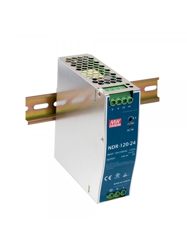 NDR-120-12 Zasilacz na szynę DIN 120W 12V 10A NDR-120-12 Zasilacz na szynę DIN 120W 12V 10A