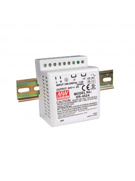 DR-4524 Zasilacz na szynę DIN 45W 24V 2A DR-4524 Zasilacz na szynę DIN 45W 24V 2A