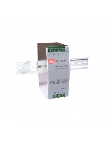 DR-75-12 Zasilacz na szynę DIN 75W 12V 6.3A