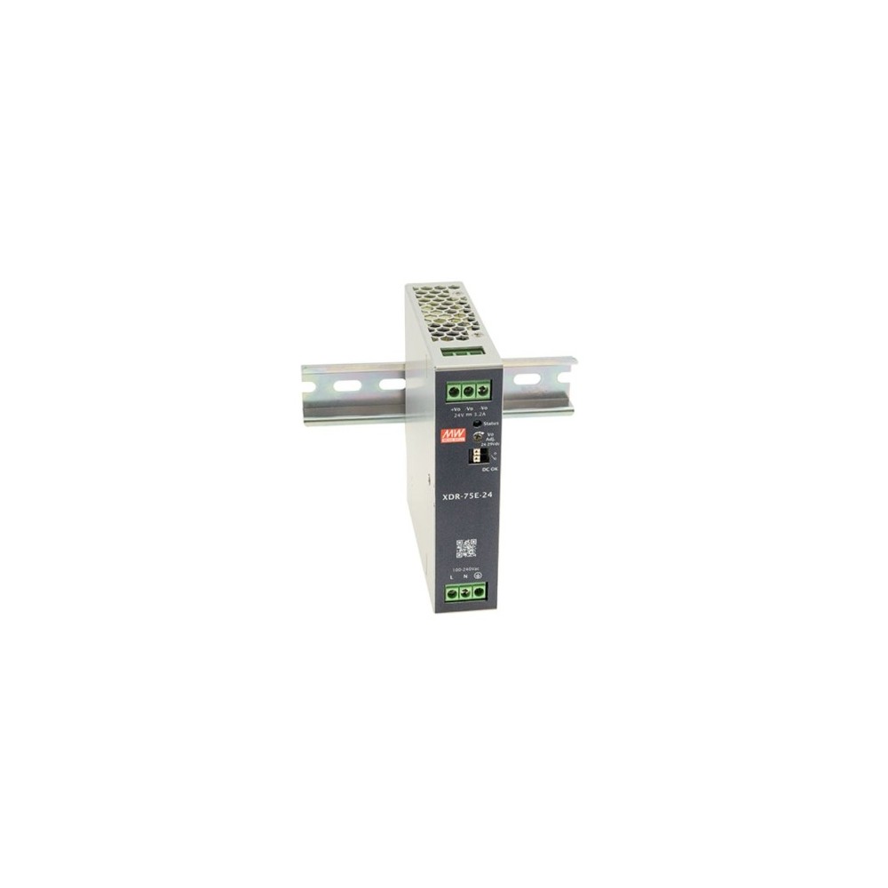 XDR-75E-12 zasilacz na szynę DIN 75.6W 12V 6.3A XDR-75E-12 zasilacz na szynę DIN 75.6W 12V 6.3A