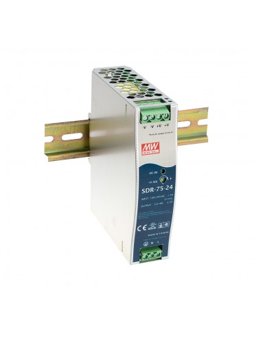 SDR-75-24 Zasilacz na szynę DIN 75W 24V 3.2A