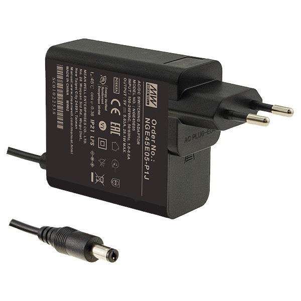 NGE45E18-P1J Zasilacz wtyczkowy 45W 18V 2.5A