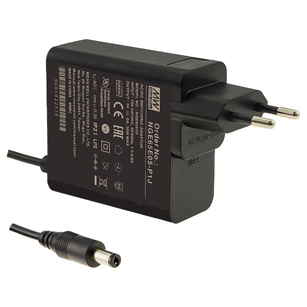 NGE65E05-P1J Zasilacz wtyczkowy 30W 5V 6A