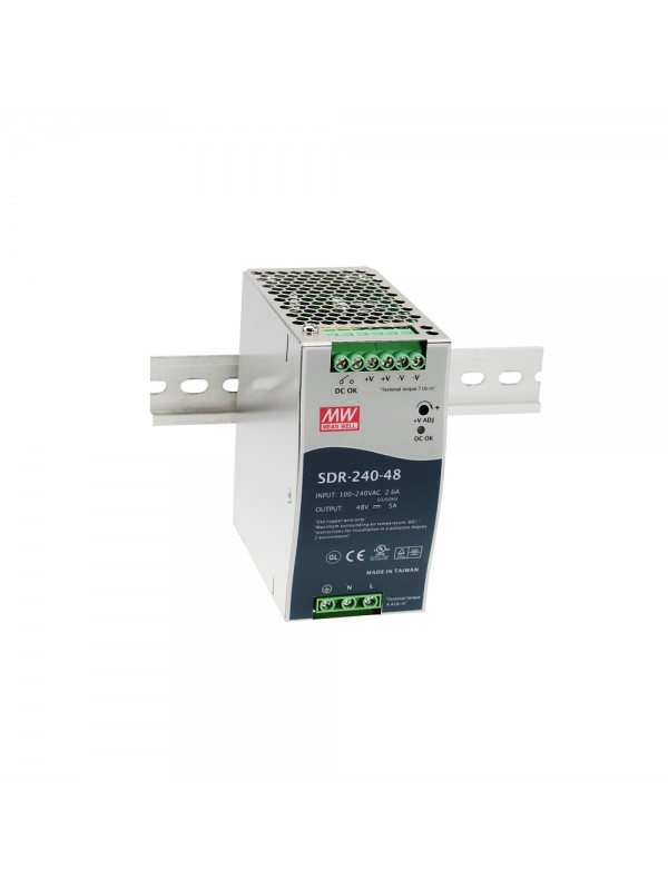 SDR-240-48 Zasilacz na szynę DIN 240W 48V 5A